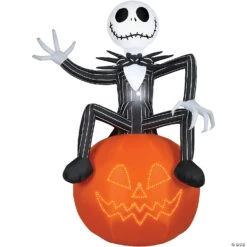 Spooky Fun Sales Store 7 10 Ft. Blow-Up Inflatable Lightshow Nightmare Before Christmas Jack Skellington With Built-In LED Lights Outdoor Yard Decoration
