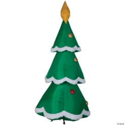 Spooky Fun Sales Store -Spooky Fun Sales Store 10 ft blow up inflatable mixed media christmas tree with built in led lights outdoor yard decorationss119734g a01
