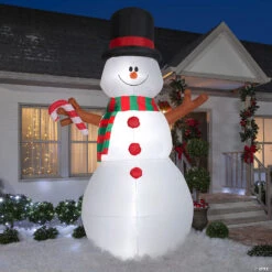 10 Ft. Blow-Up Inflatable Swiveling Snowman With Built-In LED Lights Outdoor Yard Decoration -Spooky Fun Sales Store 10 ft blow up inflatable swiveling snowman with built in led lights outdoor yard decorationss880160g a02
