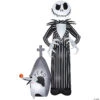 108" Giant Jack Skellington And Zero Airblown Outdoor Yard Decoration