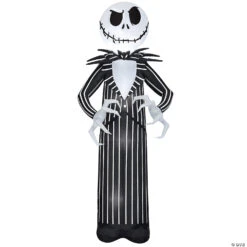 108" Giant Jack Skellington And Zero Airblown Outdoor Yard Decoration -Spooky Fun Sales Store 108 giant jack skellington and zero airblown outdoor yard decorationss221683g a02