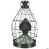 15" Animated Crow In Cage
