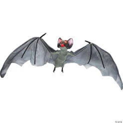19" Gray Fanged Bat Animated Prop