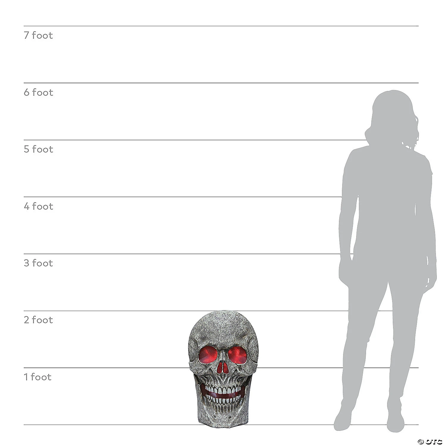 24" Skull With Light And Sound 2 24" Skull With Light And Sound - Image 2