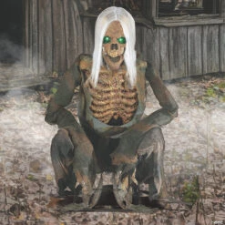 36" Animated Crouching Bones Prop