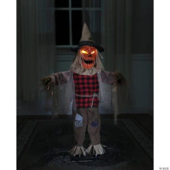36" Twitching Scarecrow Animated Prop