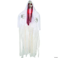 39" Hanging Lightup Ghost Doll Decoration