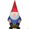 4 Ft. Blow-Up Inflatable Gnome With Built-In LED Lights Outdoor Yard Decoration