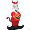 4 Ft. Blow-Up Inflatable Nightmare Before Christmas Lock With Built-In LED Lights Outdoor Yard Decoration