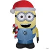 42" Blow Up Inflatable Despicable Me Dave With Candy Cane Outdoor Yard Decoration