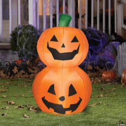 42" Blow-Up Inflatable Pumpkin Stack With Built-In LED Lights Outdoor Yard Decoration -Spooky Fun Sales Store 42 blow up inflatable pumpkin stack with built in led lights outdoor yard decorationss58231g a02