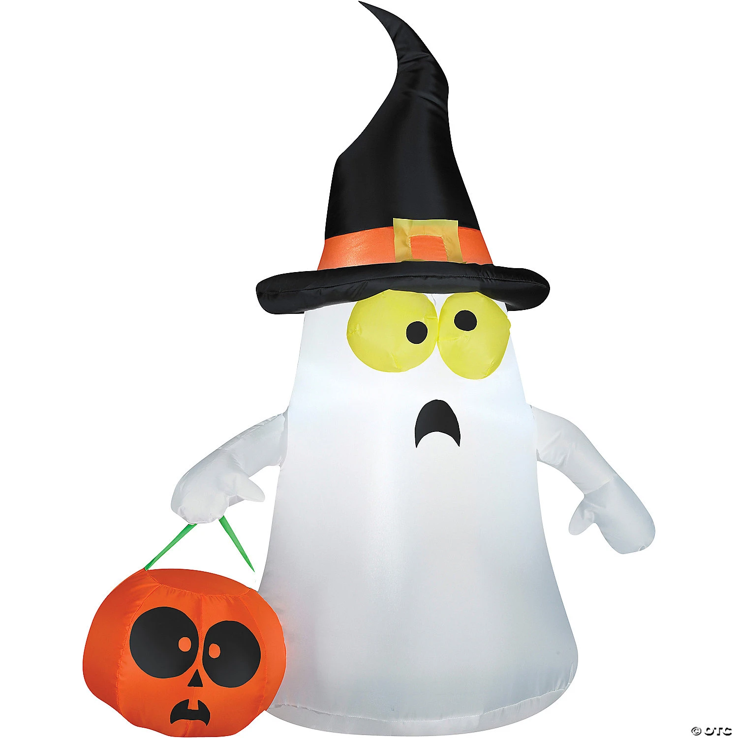 42" Ghost With Witch Hat Airblown Outdoor Yard Decoration 1 42" Ghost With Witch Hat Airblown Outdoor Yard Decoration