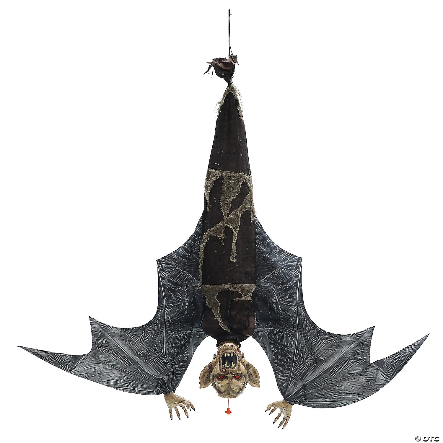 46" Menacing Hanging Bat Halloween Decoration 1 46" Menacing Hanging Bat Halloween Decoration