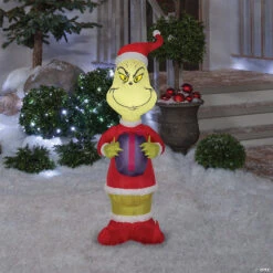 48" Blow Up Inflatable Dr. Seuss™ The Grinch With Present Outdoor Yard Decoration 5 48" Blow Up Inflatable Dr. Seuss™ The Grinch With Present Outdoor Yard Decoration -Spooky Fun Sales Store 48 blow up inflatable dr seuss the grinch with present outdoor yard decorationss81246g a02