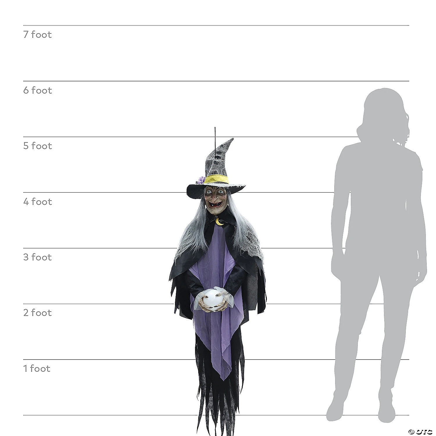 5 Ft. Hanging Hag Prop Halloween Decoration 3 5 Ft. Hanging Hag Prop Halloween Decoration - Image 3