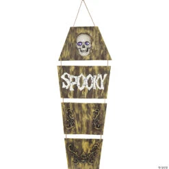 5' Skeleton Coffin With Moving Eyes