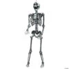 5' Steel Gray Skeleton Halloween Decoration