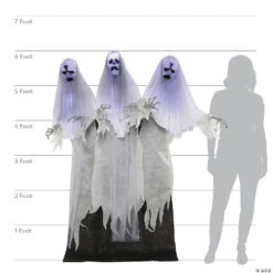 6' Animated Haunting Ghost Trio Decoration -Spooky Fun Sales Store 6 animated haunting ghost trio decorationmr127031 a06