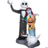 6 Ft. Blow-Up Inflatable Nightmare Before Christmas Jack, Sally & Zero With Built-In LED Lights Outdoor Yard Decoration