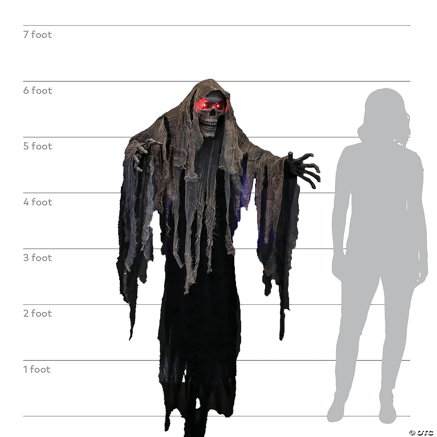 6 Ft. Hanging Reaper Halloween Decoration 3 6 Ft. Hanging Reaper Halloween Decoration - Image 3