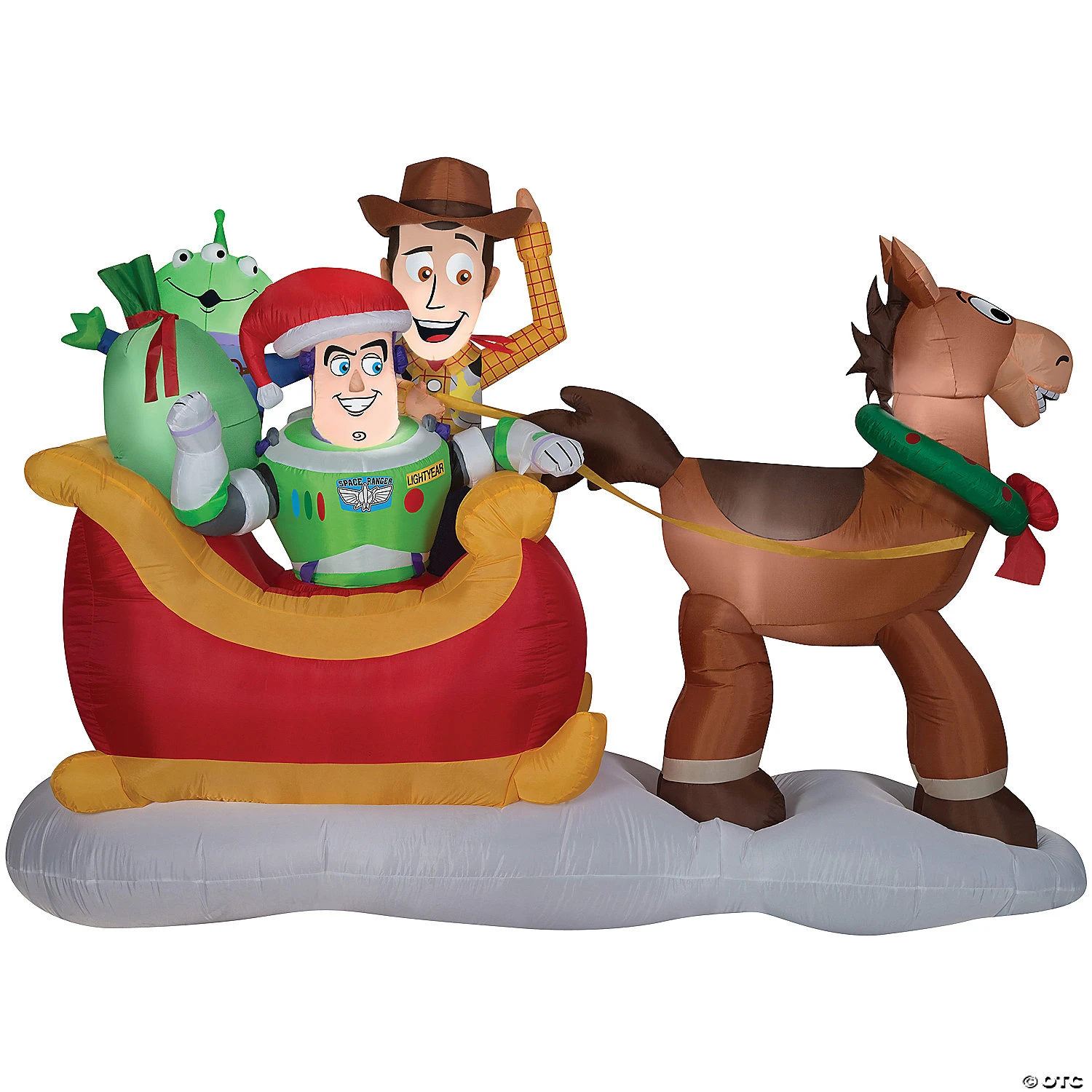 62" Toy Story With Sleigh Airblown Outdoor Yard Decoration 1 62" Toy Story With Sleigh Airblown Outdoor Yard Decoration
