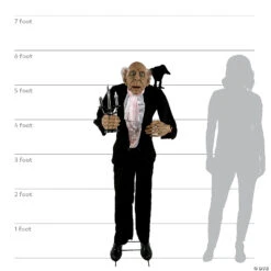 68" Animated Light-Up Butler Decoration -Spooky Fun Sales Store 68 animated light up butler decorationmp17 a06