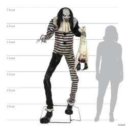 7' Animated Sweet Dreams Clown Prop -Spooky Fun Sales Store 7 animated sweet dreams clown propmr124526 a06