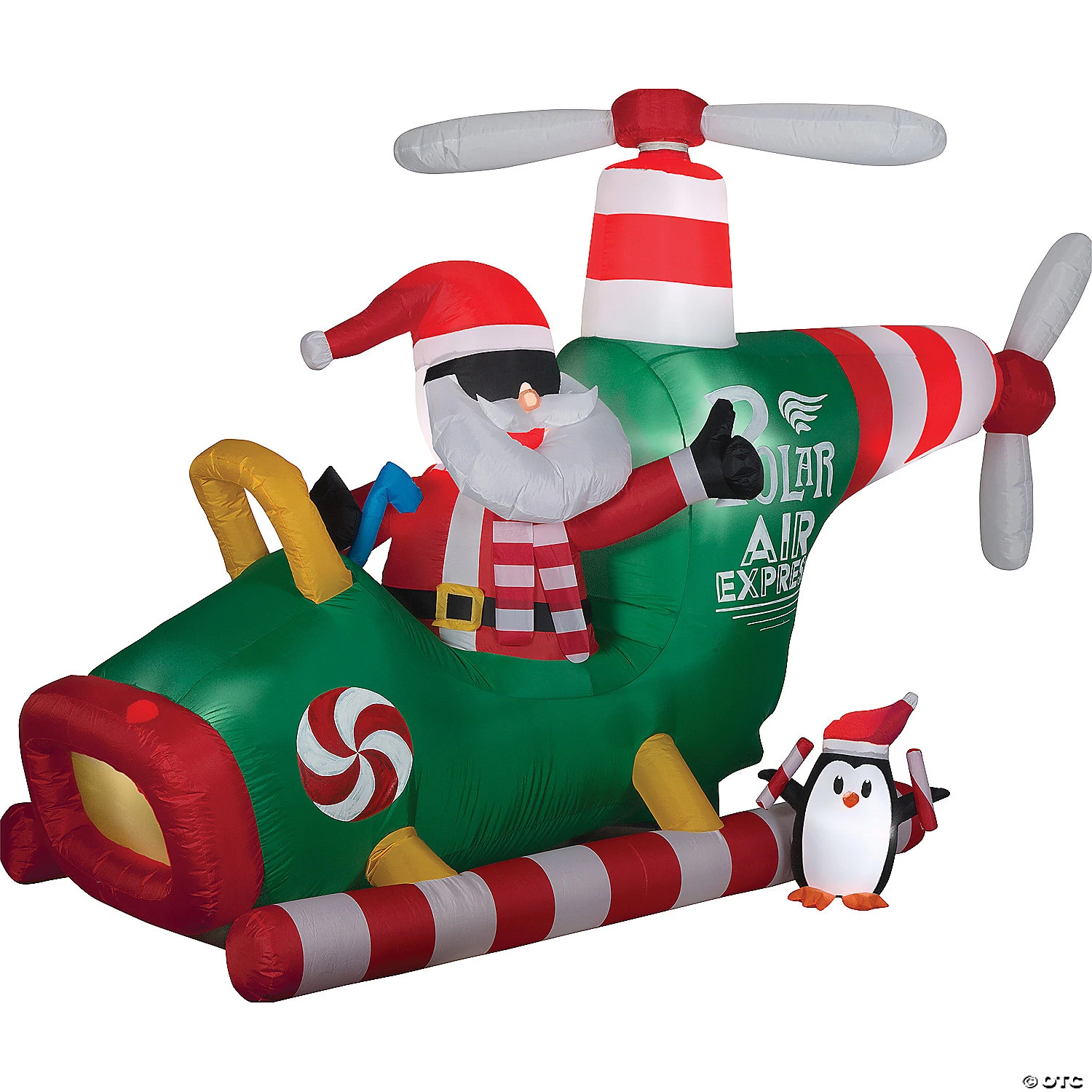 70" Blow Up Inflatable Animated Helicopter With Santa Outdoor Yard Decoration 1 70" Blow Up Inflatable Animated Helicopter With Santa Outdoor Yard Decoration