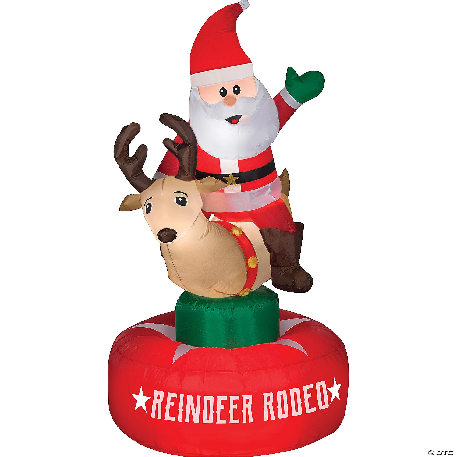 72" Blow Up Inflatable Animated Santa On Reindeer Outdoor Yard Decoration 1 72" Blow Up Inflatable Animated Santa On Reindeer Outdoor Yard Decoration