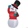 72" Blow Up Inflatable Shivering Snowman Outdoor Yard Decoration