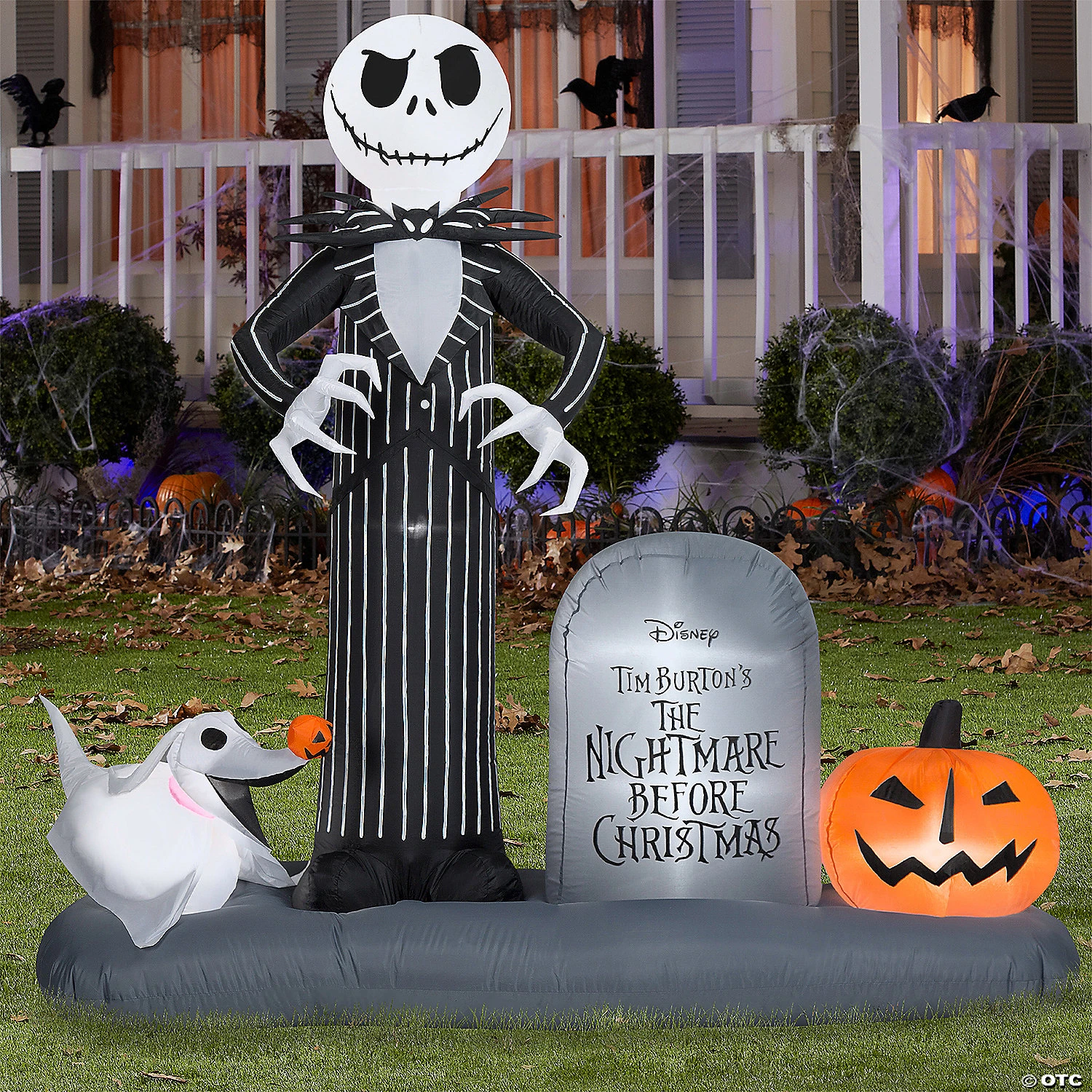 74" Blow-Up Inflatable Nightmare Before Christmas Jack Skellington In Graveyard With Built-In LED Lights Outdoor Yard Decoration 3 74" Blow-Up Inflatable Nightmare Before Christmas Jack Skellington In Graveyard With Built-In LED Lights Outdoor Yard Decoration - Image 3