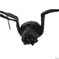 80" Black Furry Spider Decoration -Spooky Fun Sales Store 80 black furry spider decorationss45879 a02