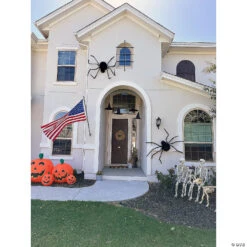 80" Black Furry Spider Decoration -Spooky Fun Sales Store 80 black furry spider decorationss45879 a03