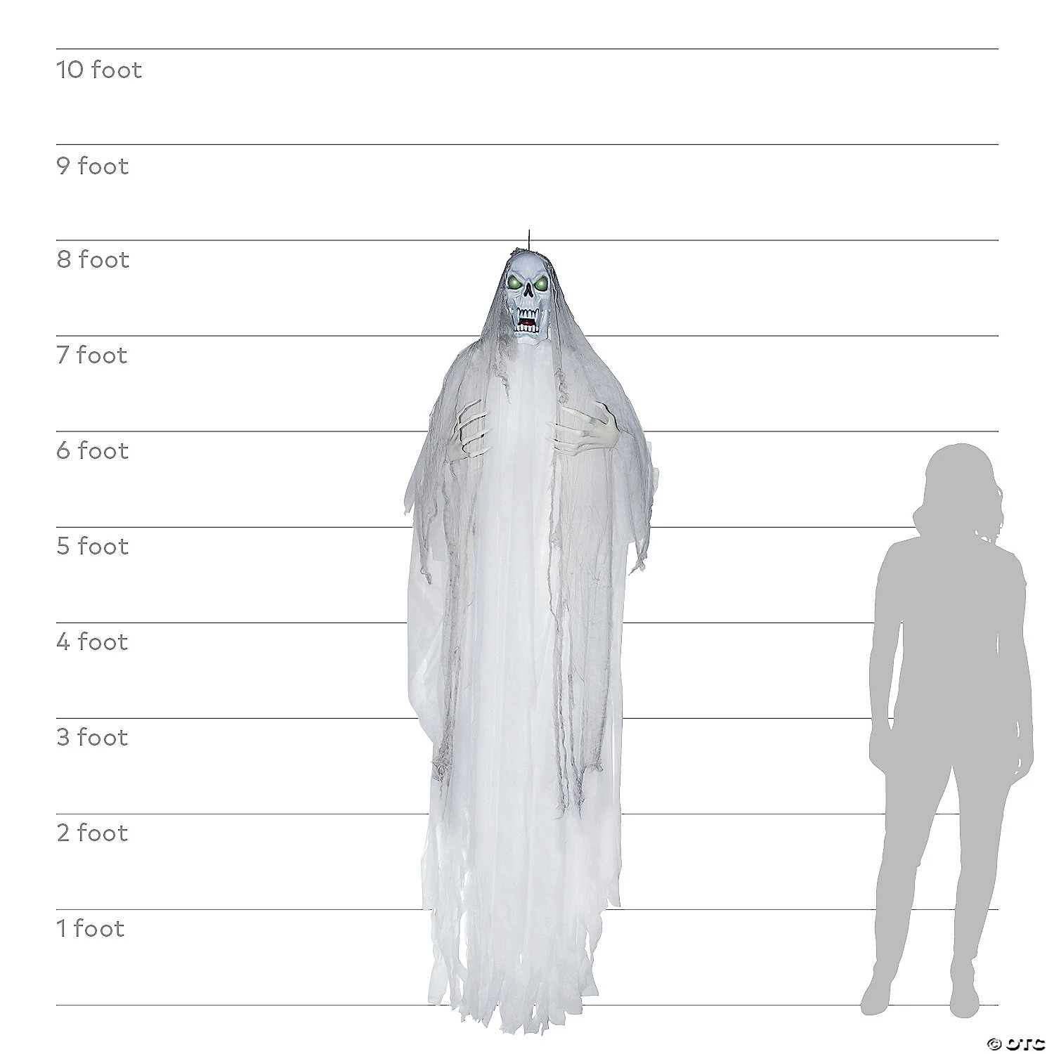 95" Talking Ghostly Grim Reaper Animated Prop 2 95" Talking Ghostly Grim Reaper Animated Prop - Image 2