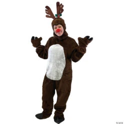 Adults Reindeer Costume With Hood - Medium