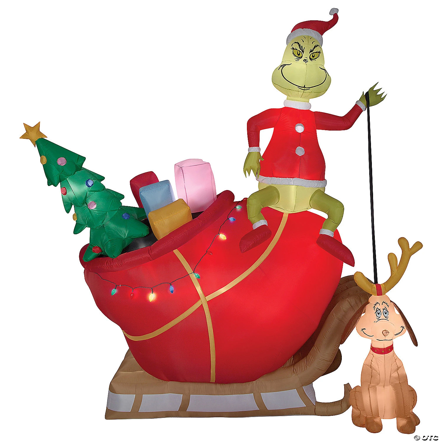 Airblown® Grinch And Max In Sleigh Colossal Scene 118" Inflatable Christmas Outdoor Yard Decor 1 Airblown® Grinch And Max In Sleigh Colossal Scene 118" Inflatable Christmas Outdoor Yard Decor