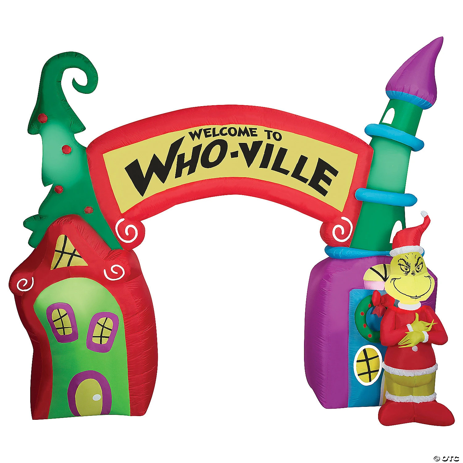 Airblown® Grinch In Whoville Archway Scene 144" Inflatable Christmas Outdoor Yard Decor 1 Airblown® Grinch In Whoville Archway Scene 144" Inflatable Christmas Outdoor Yard Decor