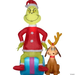 Airblown® Grinch With Max 41-Inch Inflatable Christmas Yard Décor
