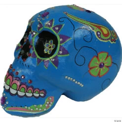 Day Of The Dead Blue Sugar Skull -Spooky Fun Sales Store day of the dead blue sugar skullss73056 a02