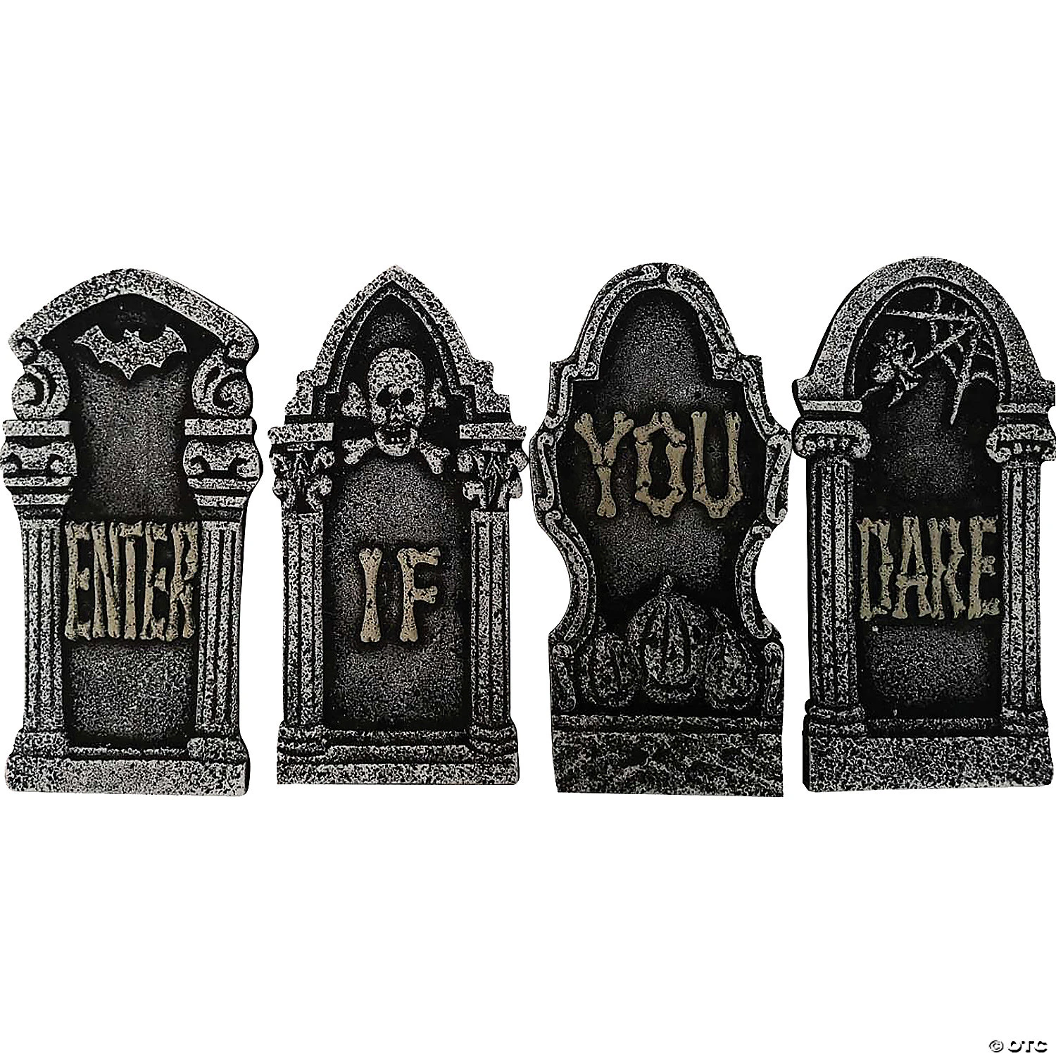 Enter If You Dare Tombstone Decoration Set - 4 Pc. 1 Enter If You Dare Tombstone Decoration Set - 4 Pc.