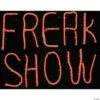 Glowing Neon LED Freak Show Light Up Sign