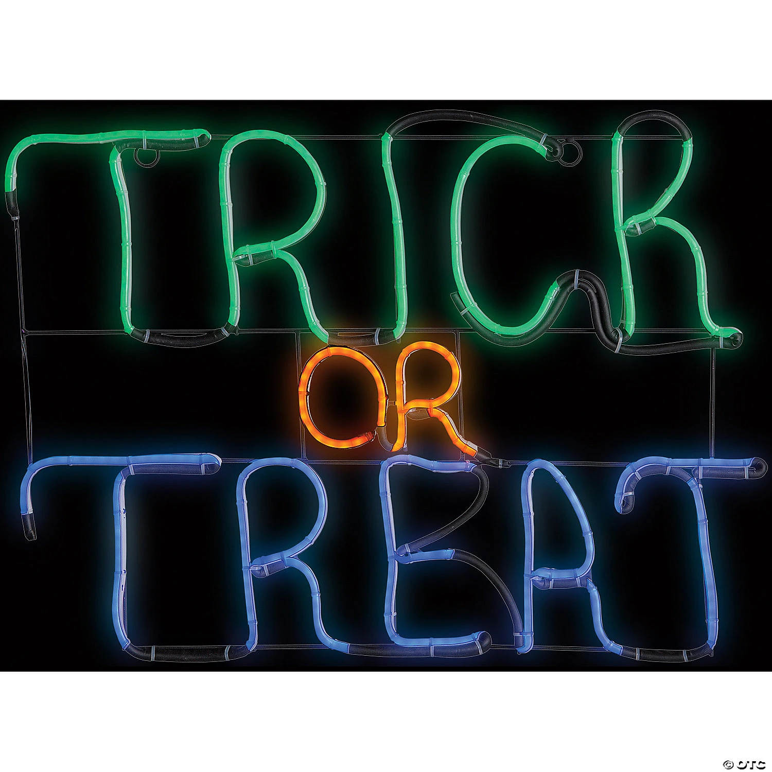 Glowing Neon LED Trick Or Treat Sign 2 Glowing Neon LED Trick Or Treat Sign - Image 2