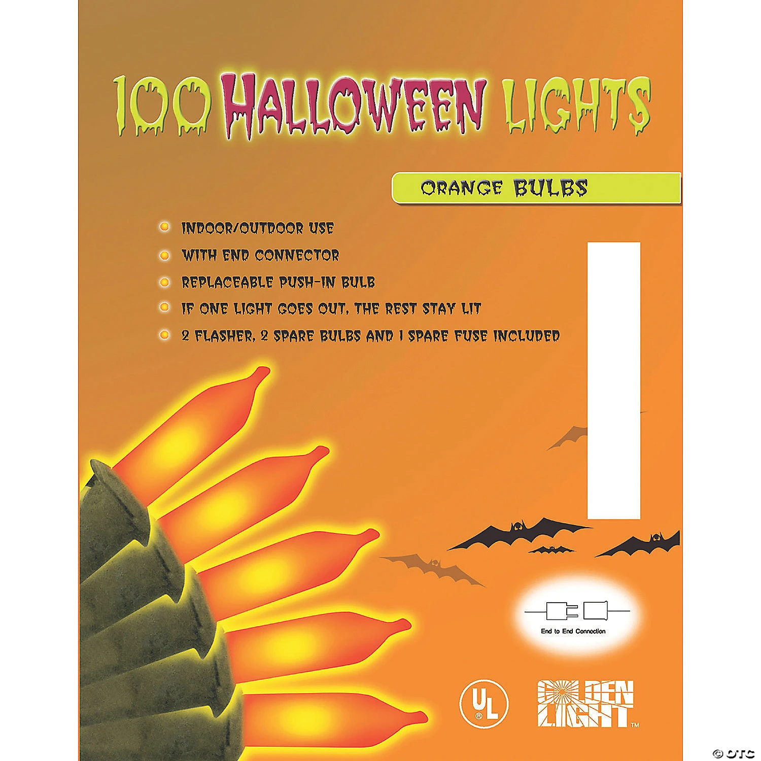 Halloween Lights Orange 100-Count 1 Halloween Lights Orange 100-Count