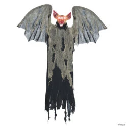 Hanging Bat With Wings Halloween Decoration
