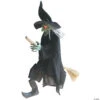 Hanging Witch On A Broom Halloween Decoration
