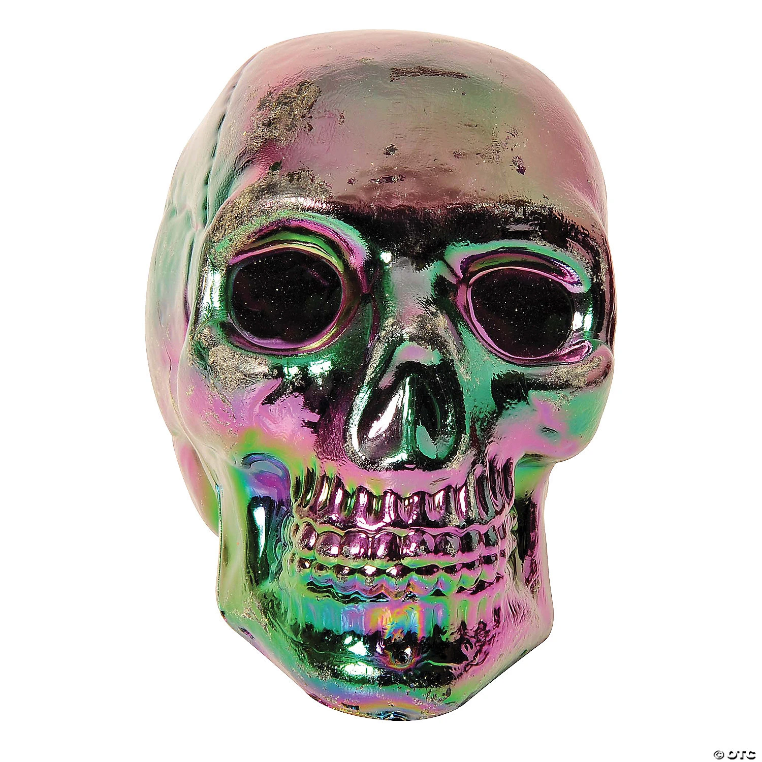 7.5" Skull Oil Slick/Iridescent Halloween Décor 1 7.5" Skull Oil Slick/Iridescent Halloween Décor