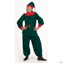 Adult Santa's Helper Elf Suit Costume - M/L