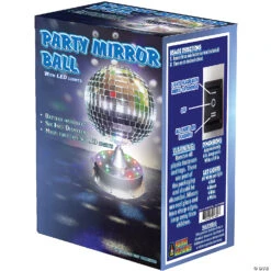 Mirror Ball With Led Base -Spooky Fun Sales Store mirror ball with led basevaa010 a02