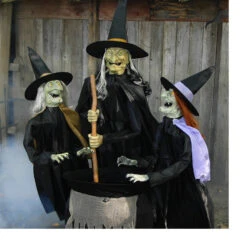 5' Animated Stichwick Sisters Witch Decoration -Spooky Fun Sales Store mr124344 t01