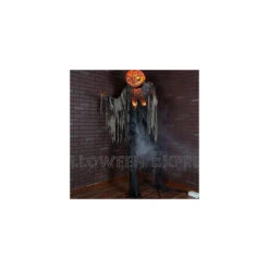 Animated Scorched Scarecrow With Fog Machine -Spooky Fun Sales Store mr127030 t01